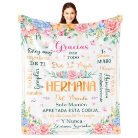 Nicetous Regalos para Hermanas Manta, Sister Gifts in Spanish, Regalo de Cumpleanos/Graduacion/Navidad Hermana, Sister Birthday Gift Ideas, Big Sister Gifts, Gifts for Sister Throw Blanket 60x50in