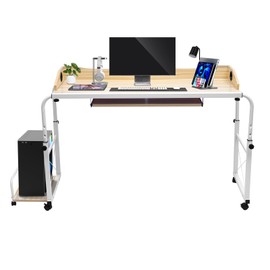 OCASAMI Cross-Bed Stretchable Computer Desk, Over Bed Table Desk Home Office Desk Computer Desk On Bed, Cross Bed Expandable Lazy Desk Portable Desk Multifunctional Mobile Desk