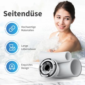 AQUADE Jet Nozzle Water Nozzle for Whirlpool Diameter 50 mm Chrome-Plated Metal