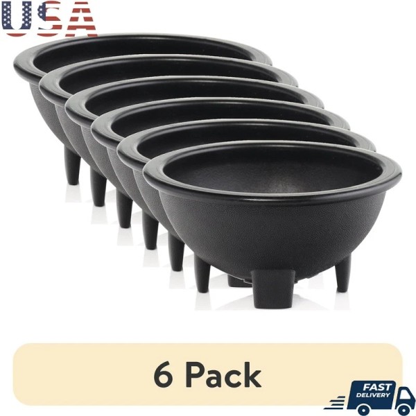Unbranded 6 Pack Black Salsa Serving Dish Small Dips Snacks