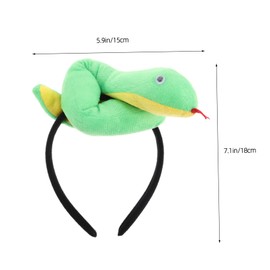 Outanaya Headband Snake Green Plush
