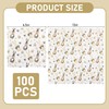 100Pcs Easter Bunny Paper Napkins Rabbits Eggs Disposable Party Napkins
