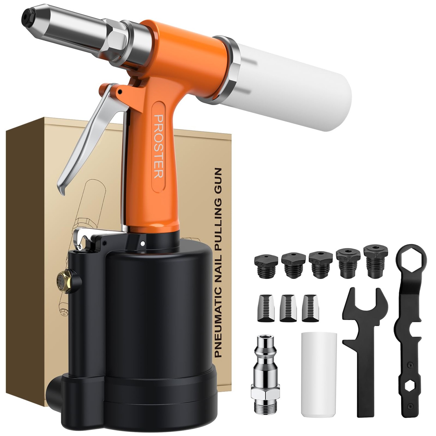 Proster Pneumatic Riveter - 3924LBF Pulling Pneumatic Rivet Gun, Heavy ...