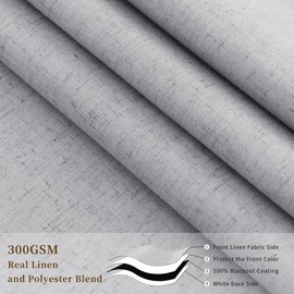 Blackout Curtains 63 Inch Length Room Darkening Curtains for Bedroom Pretty Drapes for Modern Kitchen Small Bay Window Thermal Insulated Linen Curtains Back Tab Light Grey/Gray 52x63