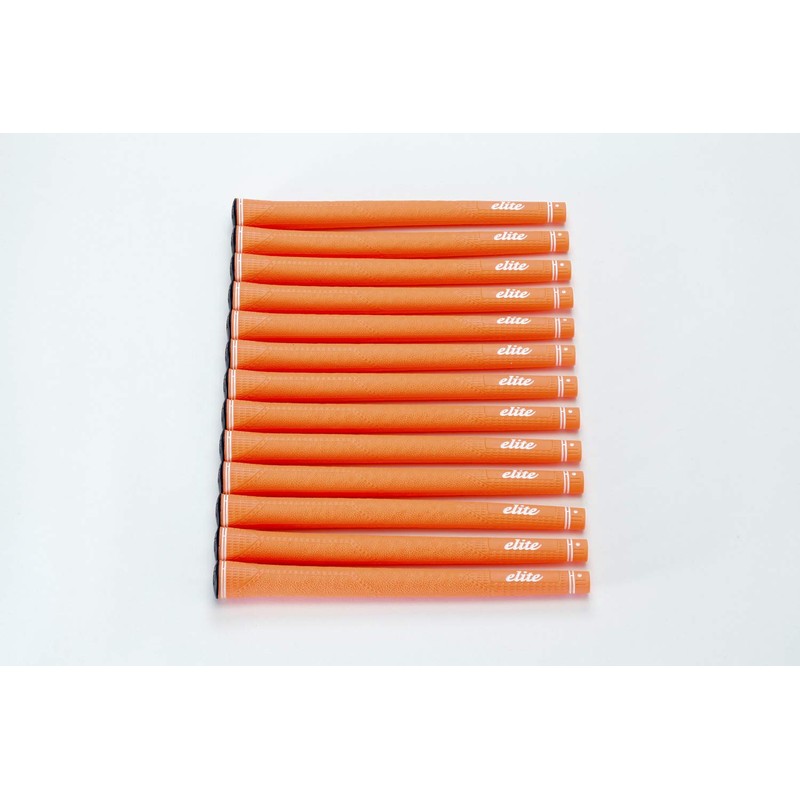 elitegrips CX46 Golf Grips, 13-Pack, Wild Orange, No Backline