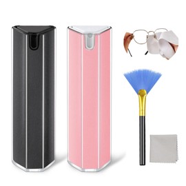 2 Pack Screen Cleaner Spray and Wipe, Computer Screen Cleaner, Laptop Screen Cleaner, Car Screen Cleaner, 2in1 Touchscreen Mist Cleaner Anti Fingerprint-Grey Pink