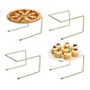Pizza Stand, 2 Tier Pizza Rack for Party, Brass Metal