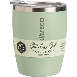 Insulated Stainless Steel Coffee Cup - Sage 295ml