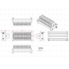 DIN Rail Mount 30A/300V 12 Position Screw Terminal Block Distribution