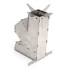 Detachable Stainless Steel Rocket Stove, Convenient Portable Backpacking Mini Wood
