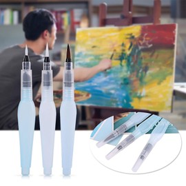 3-Piece Water Brush Pen, Calligraphy Pen, Refillable Water Brush Pen, Craft Tool, Watercolour Painting, Calligraphy Ink Set, Portable Water Pen, Brush Ink Pen for Calls