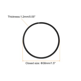 sourcing map Piston Ring Set, 2Pcs 38mm x 1.2mm Standard Size Piston Rings Fit for Chainsaw Replacement Parts