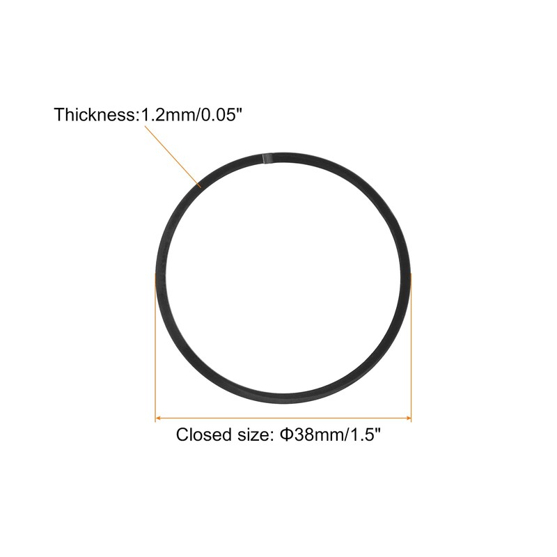 sourcing map Piston Ring Set, 2Pcs 38mm x 1.2mm Standard