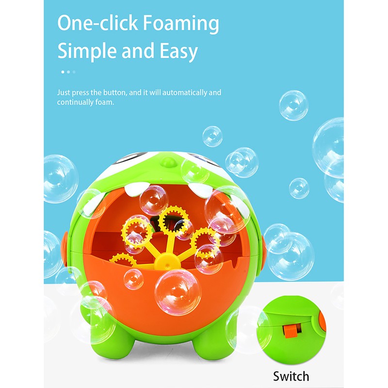 Electric Bubble Blowing Toys Children Rechargeable One Button Operation Bubble