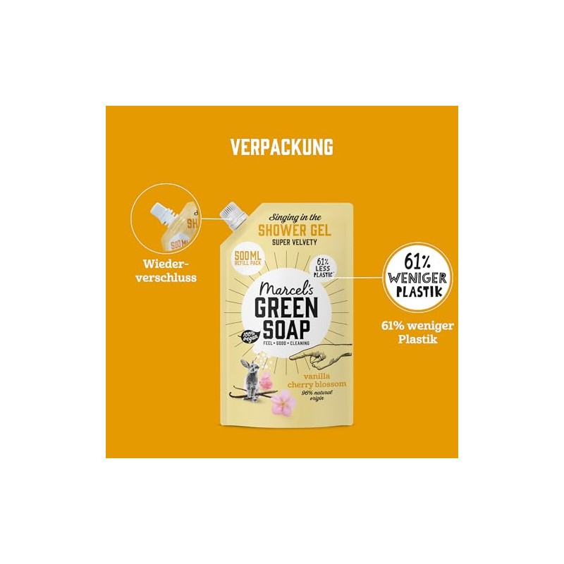 Marcel's Green Soap - Duschgel Vanille & Kirschblüte - Waschlotion