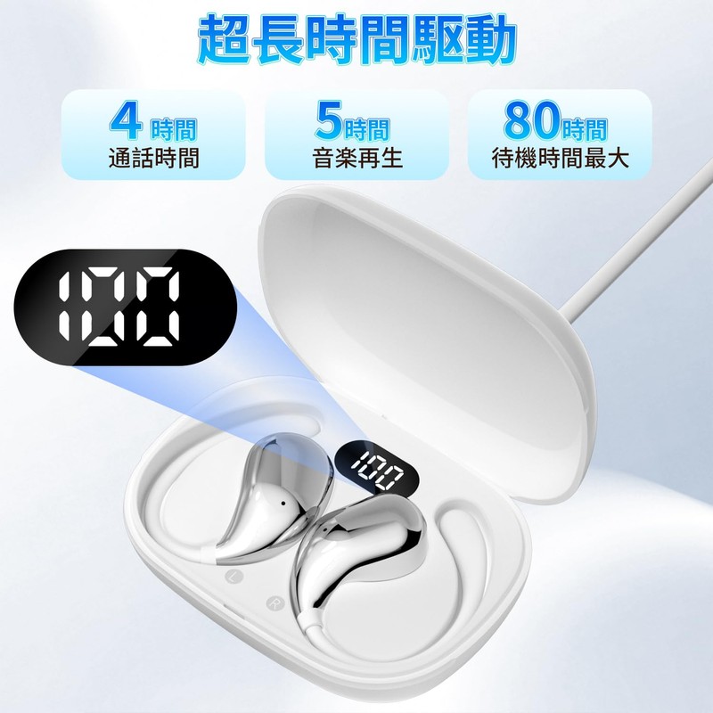 Wireless Earbuds, 2025, Over Ear Earphones, Bluetooth 5.4, Advanced Bone