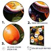 DesignQ Large Fruits Wall Art, Passionfruit Pulse In Electric Ebony,
