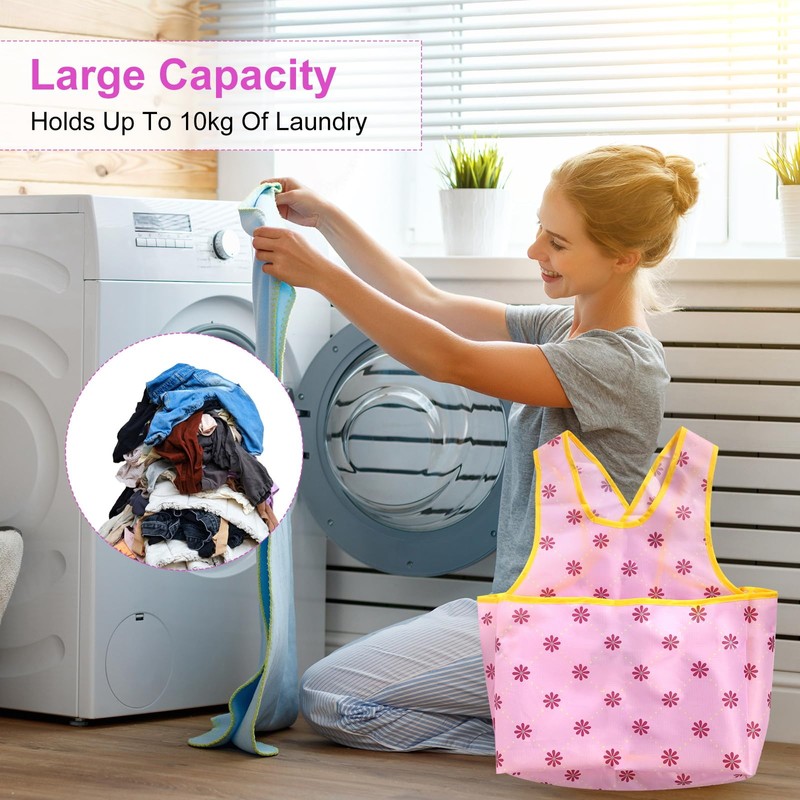YGKYMVW Laundry Coat Large Pocket, Practical Thickening Apron, Drying Clothes,