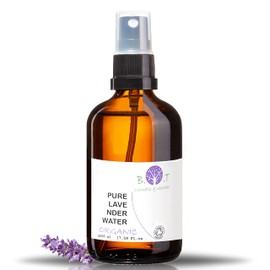 Organic Lavender Hydrolate Pure Organic Flower Water Organic Lavender Hydrolate Ideal for Sensitive & Mature Skin, Facial Toner, Body Fragrance, Hair Water, Masks - 500 ml