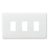 Knightsbridge Curved Edge 3G Grid Faceplate, White, 86mm x 146mm,