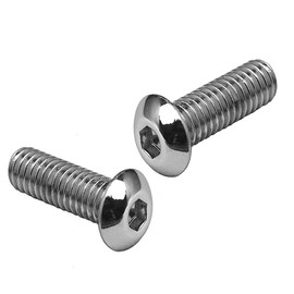 M6 (6mm x 12mm) Hex Socket Button Head Screws - A2 Grade Stainless Steel (Pack of 20)
