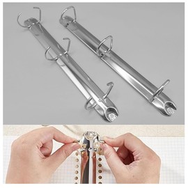 Pack of 4 3 Ring Metal Binding Mechanism Iron Binding Mechanisms for Loose Sheets Replacement Set D Rings Binding Combs with Screw for Organisers DIY Planner School Document Organisation