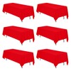 BRILLMAX 6 Pack Red Tablecloths 70 x 120 Inch for