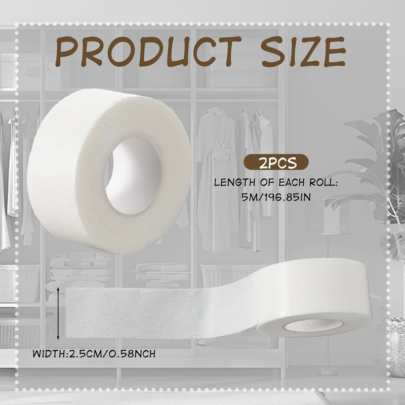 Protector De Cuello Desechable Para Camisas, 2 Rollos, Invisible, Autoadhesivo,