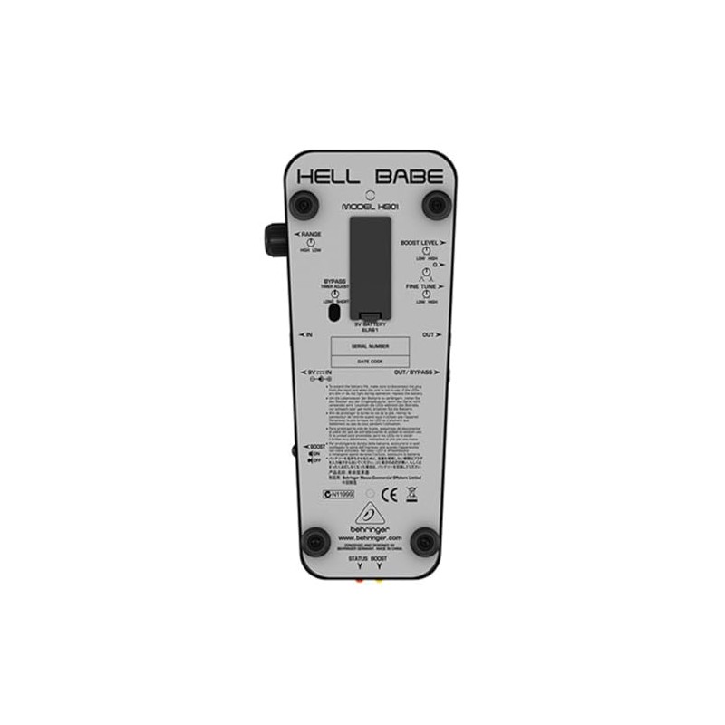 Behringer HELLBABE HB01 Ultimate Wah-Wah Pedal with Optical Control