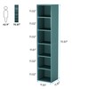 LITTLE TREE 70.9 Inch Tall Narrow Bookcase, Corner Bookshelf 6