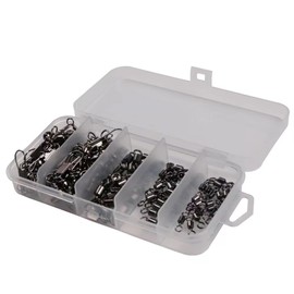 Tgpiao Mixed Pack 20PcsFishing Rolling Ball Bearing Barrel Swivel with Safety and 30Pcs Barrel Swivels Fishing Swivels,Saltwater Swivels Fishing Tackles