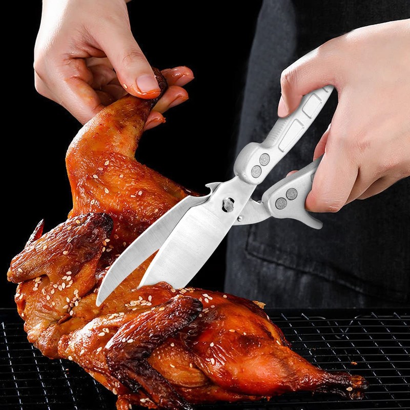 Jasni Heavy Duty Kitchen Shears, Spring Loaded Poultry Shears Stainless