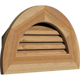 Ekena Millwork GVWHR26X1301RFUWR Half Round GVWOL12X1201SFUWR, 31"W x 18"H (Rough Opening: 26"W x 13"H), Western Red Cedar, Unfinished