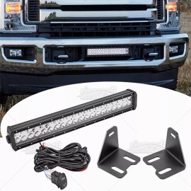 SI 22 inch Lower Grille LED Light Bar Combo Kit For 17-19 Ford F250 F350 Super Duty