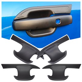 JHCHAN 2023 Door Handle Bowl Cover Set for Ford Ranger 2024 Wildtrak Raptor Platinum XLT XL Tremor T9 Accessories Side Door Insert Protector Trim Matte Black ABS 4PCS