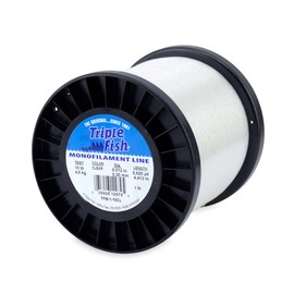 Triple Fish Mono Line, 10-Pound (4.5 Kg) Test, .012 in (0.30 Mm) Diameter, Clear, 1-Pound (0.45 Kg) Spool, 5920-Yard (4413 M)