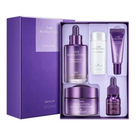 Missha Time Revolution Nigh Repair Special Set Momento De Aplicacin Noche Tipo De Piel Sensible                                                       