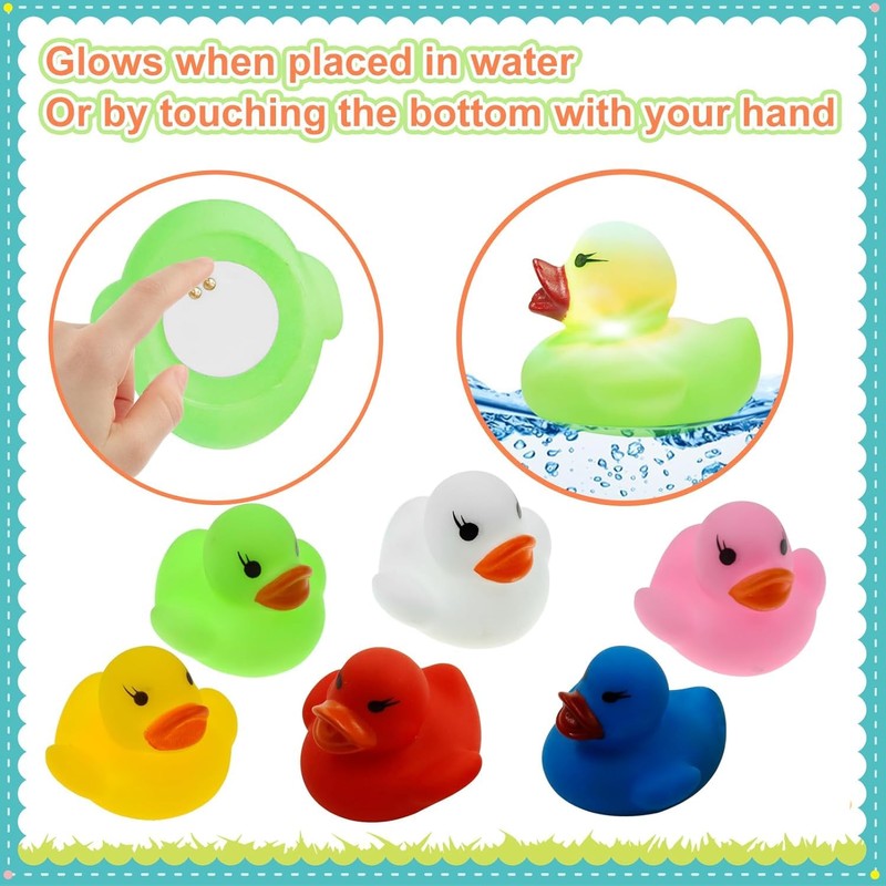 TaimeiMao Pack of 6 Pre-Filled Easter Eggs, Illuminated Bath Toy,