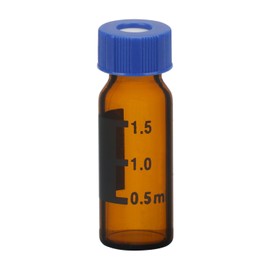 stonylab Autosampler Vials, Chromatography Sample Vials for Gas or Liquid Sampling Headspace with Cap Liners, 100-Pack, Brown, 1.5 ml for Lab Sample Storage and Analysis