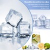 LANSKYLAN Pack of 25 Artificial Acrylic Ice Cubes, Reusable Permanent
