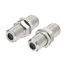 Yuslao F Type Coaxial Cable Connector Adapter F Female to F Female Bulkhead Coupler F Type Coax Barrel Connector TV Antenna Connector 2-Pack