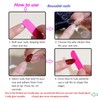 SUREGONAILS Press on Nails Long Rhinestone Pink Fake Nails Bow