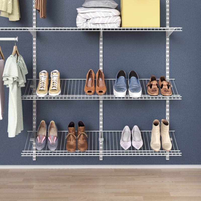 ClosetMaid ShelfTrack 2-Pack Shoe Shelf Brackets for Wire Shelving, Compatible