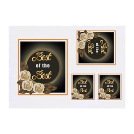 Azeeda 4 x 'Goldene Exzellenz: Das Beste vom Besten' Temporäre Tattoos - Wasserfest, Hautfreundlich & Ungiftig · Transfers in Verschiedenen Größen (TO00072678)