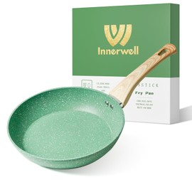 Innerwell Nonstick Frying Pan Skillet, 8 Inch Non Stick Egg Pan Omelet Frying Pans 100% PFOA-Free, Non-Toxic Healthy Cooking Pan, Induction Compatible