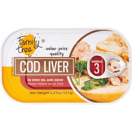 Family Tree Icelandic Wild Caught Cod Liver in Own Oil 4.27 oz (pack of 1)