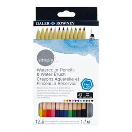 Daler Rowney Simply Watercolour Pencils - Assorted Colours (Pack of 13)
