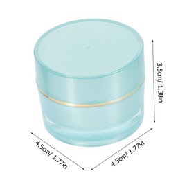 PACKOVE 6pcs Acrylic Cream Storage Containers with Lids Portable Travel Jars for Face Eye Makeup Creams Refillable Compact Reusable Cosmetic Jars for Women