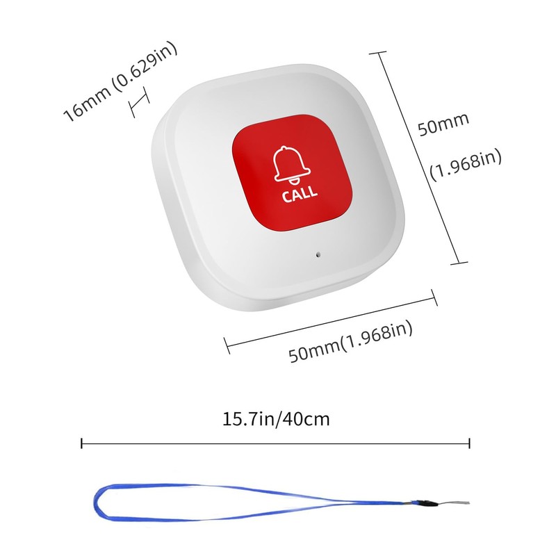 WiFi Caregiver Call Button for Elderly at Home w App