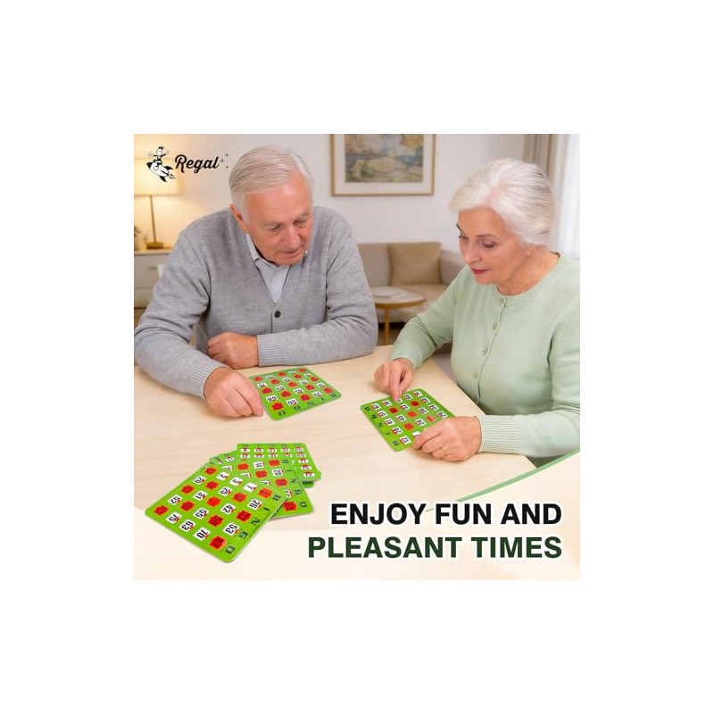 Regal Games Easy Read - Tarjetas de bingo de 5